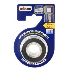 лента клеящая 2х стор 19мм*1,5м д/наружн работ UNIBOB 56645 160476