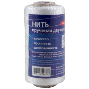 нить капронов полипр двухпрядная 1,3мм 200м на втулке 082288