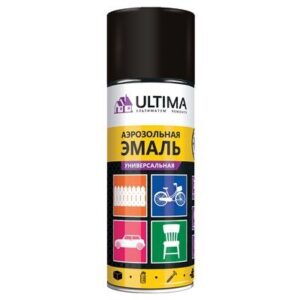 краска аэрозоль ULTIMA 520мл черн глянец 9005 360306