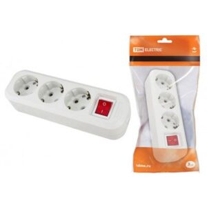 колодка для удлин 3я евро с выкл TDM SQ1806-0017 150830