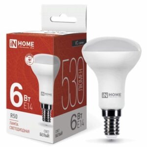 лампа ДИОД зерк R50 6Вт 6500 IN HOME 665644