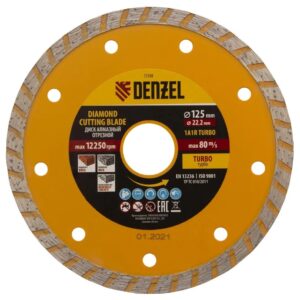 круг отрезной алмазн турбо 125*22 Denzel 73108